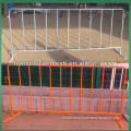 Orange color Powder coated Crowd control barrier, size 1100x2100/2200/2500mm;
